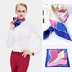 Interview airline bank female stewardess small square scarf work clothes professional hotel front desk reception versatile Korean silk scarf