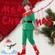 ເຄື່ອງນຸ່ງເດັກນ້ອຍ Christmas elf costume cosplay ພໍ່-ແມ່ ເດັກນ້ອຍ masquerade ພັກຜູ້ຊາຍ ແລະແມ່ຍິງ ສີຂຽວ Christmas costume a