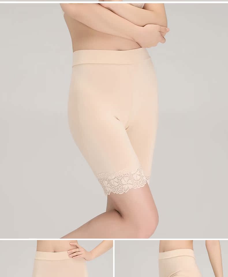 Mùa xuân và hè 2019 quần an toàn chống sáng phụ nữ mỏng phần ren quần short eo cao kích thước lớn kéo dài ba điểm xà cạp - Quần short thời trang công sở nữ