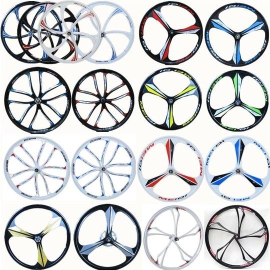 Mountain Bike Integrated Wheelset 20/24/ 26inch Bearing Disc Brake Variable Speed Magnesium Alloy Three-Blade Hub