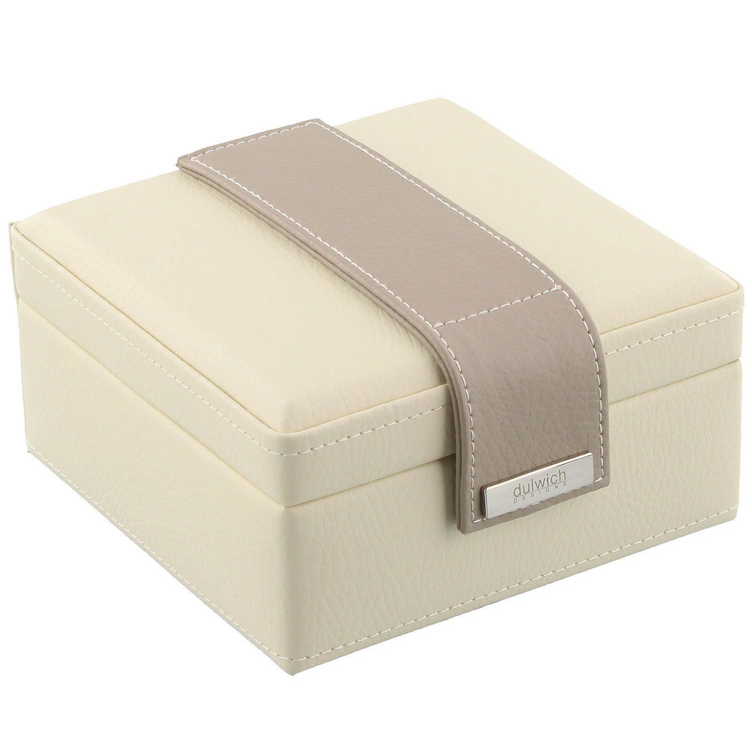 Now British Dulwich Designs handmade leather earrings jewelry storage box double jewelry box Cannes