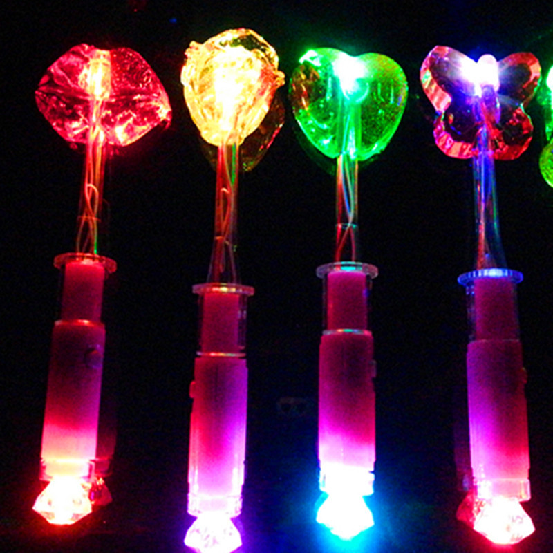 Glowing Lollipop Flashing Candy Nightclub Bar Ktv Colorful Fluorescent Plum Butterfly Children's Candy with Light Internet Sensation