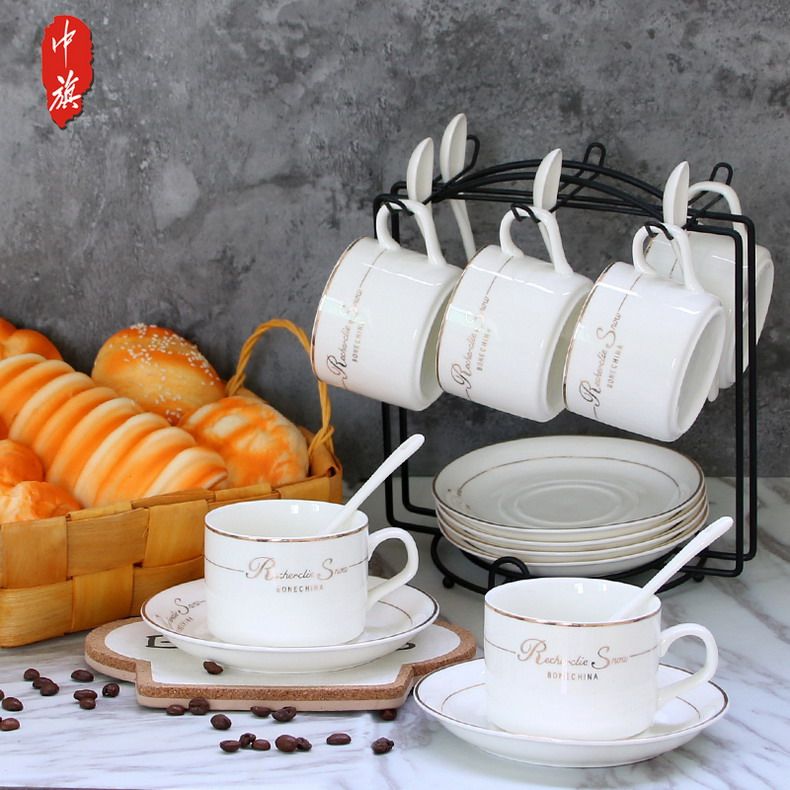 Eurostyle Small Extravaganza Ceramic Coffee Cup Suit Office Brief Little Sign Home Private Lettering Custom Logo