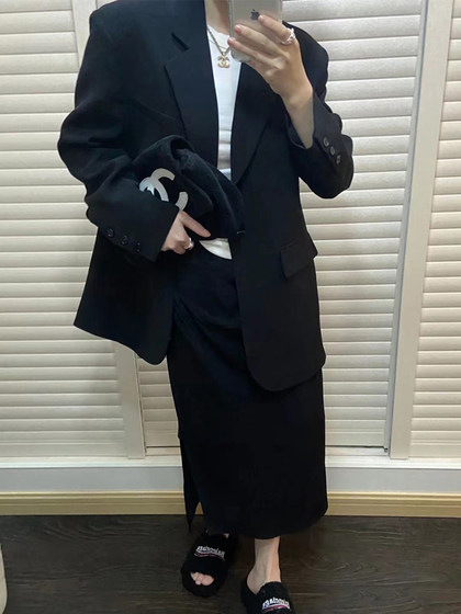 高级设计感灰色西装外套女春秋装新款韩版小个子气质休闲西服显瘦