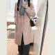 Pink medium length petite woolen coat woolen coat