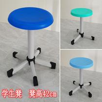 Laboratory lifting stool thickened three-legged steel pipe fixed round stool Computer room workshop office stool School classroom student stool