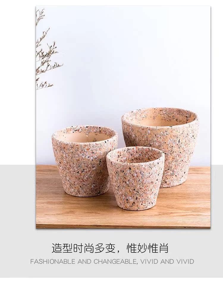 Zuo Mi I Cây mọng nước Hoa bình dị Dệt túi gốm Hoa Bình làm vườn Giỏ trang trí sân vườn - Vase / Bồn hoa & Kệ chậu nhựa treo