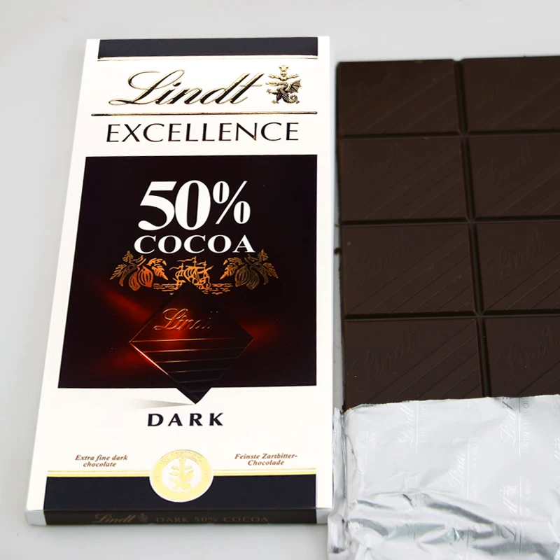 Импортированный шоколад Lindt и швейцарский особый мягкий темный шоколад блок упакован 100%70%90%99% какао темный шоколад