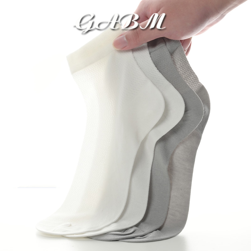 Japanese Men's Socks, Summer Ultra-Thin Style, Containing Mulberry Silk, Mid-Calf Business Socks, Breathable Mesh, Odor-Resistant, Seamless