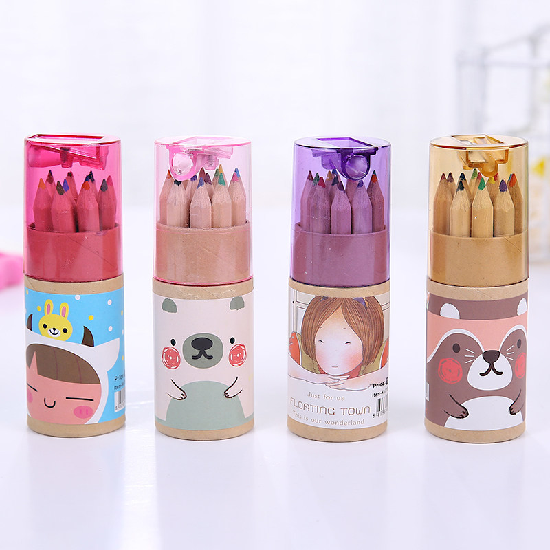 Children Color Pencil Students Cartoon Color Pencil Creativity Cute 12 Color Color Fill color pen stationery Supplies Wholesale