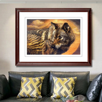 1-4 silk pure handmade Su embroidery embroidery Su embroidery finished product hanging painting office book room New Chinese decoration Painted Wolf
