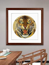 Golden Wu Pin pure handmade embroidery Su embroidery finished product hanging painting office gangway Xuanguan cross section decoration painting Tigers