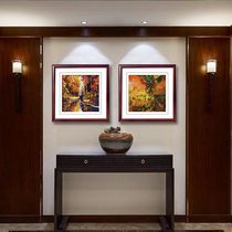 Golden Wu Needle Full Embroidered Pure Handmade Su Embroidery Finished Product Hanging Painting Suzhou Embroidery Painting Xuanguan Restaurant Decoration Painting Mountain Scenery