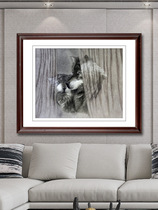 Gold Wu Pin pure handmade Su embroidery embroidery Su embroidery finished product hanging painting office Living room New Chinese decoration Painted Wolf Totem