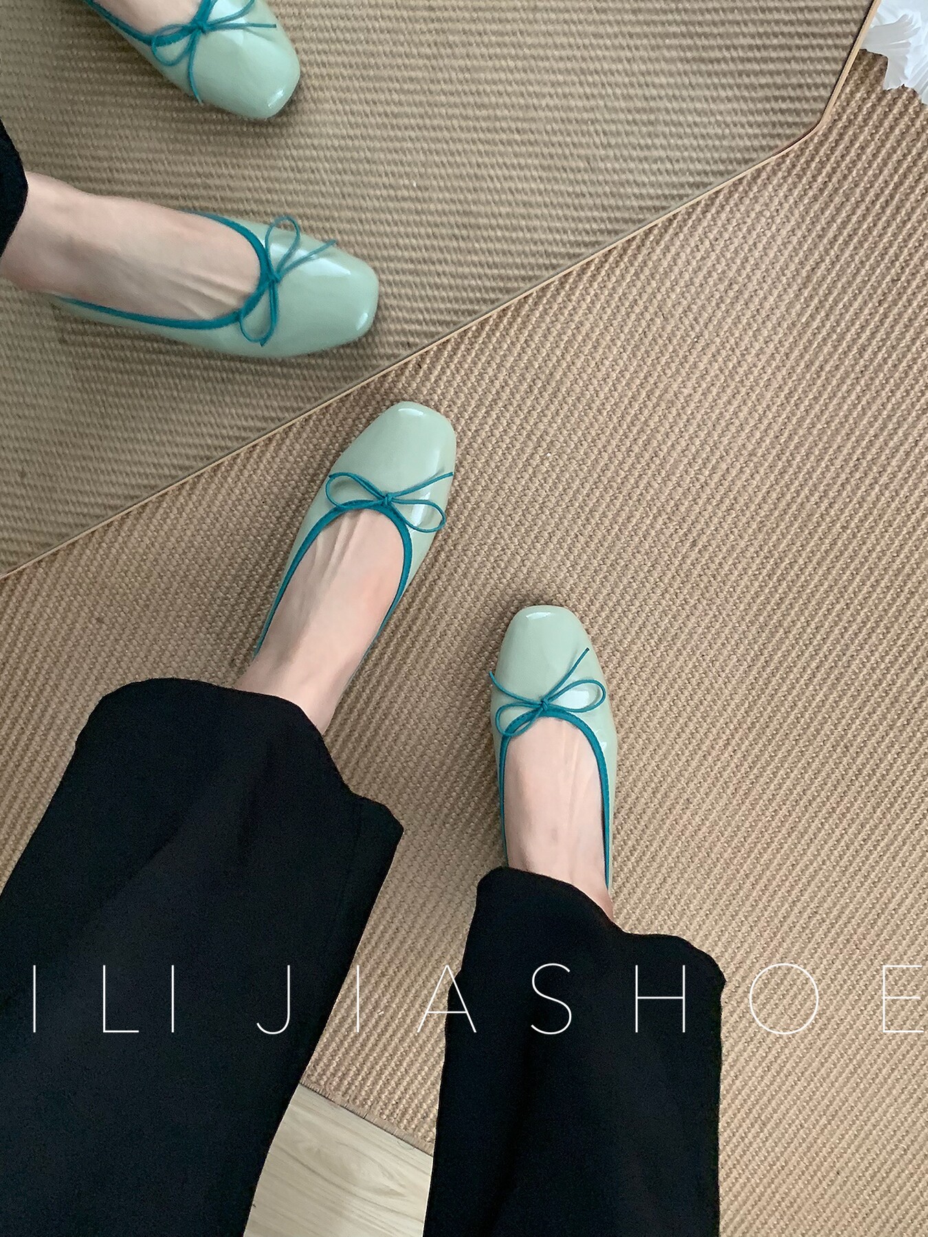 FAIRY SINGLE SHOES WOMENS 2022 SOFT SOLE BOW SOFT LEATHER BALLET SHOES KOREAN VERSION VERSATILE EGG CONE SHOES GRANNY SHOES