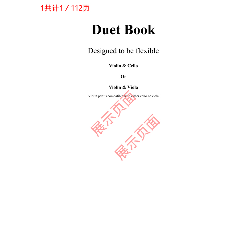 77 Pieces of Music for Children's Beginner String Duets: Violin, Cello Duo, Violin Viola Duo, Duet Book Violin Cello Viola