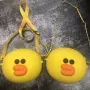 Q UNCLE Vịt vàng Amoi không pha trộn Silicone rắn nhỏ Màu vàng Vịt lớn Công suất lớn Túi kéo ngang Messenger - Túi điện thoại túi xách nữ hàng hiệu 