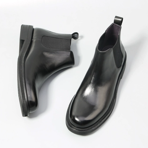 Martens, челси, высокие сапоги в английском стиле для отдыха, из натуральной кожи, в британском стиле