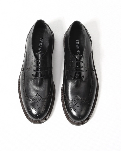 Оригинальные туфли для кожаной обуви в английском стиле для отдыха, из натуральной кожи