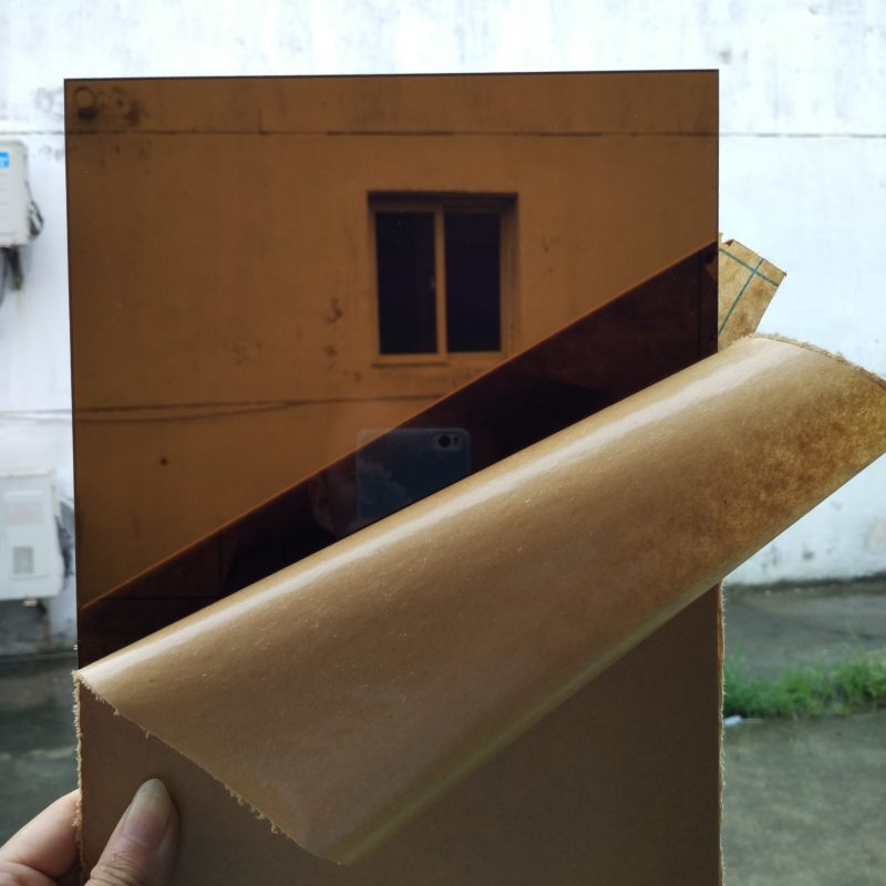 8MM thick tea transparent organic glass plate customized pressing plate machining custom zero cutting bending