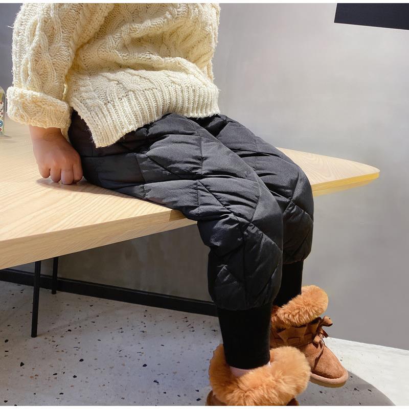 Korean 2026 Winter Children's down Pants for Boys and Girls, Thickened for Toddlers and Young Children, White Duck down Warm Pants for Outdoor Wear Korean 2026 Winter Children's down Pants for Boys and Girls, Thickened for Toddlers and Young Children, White Duck down Warm Pants for Outdoor Wear