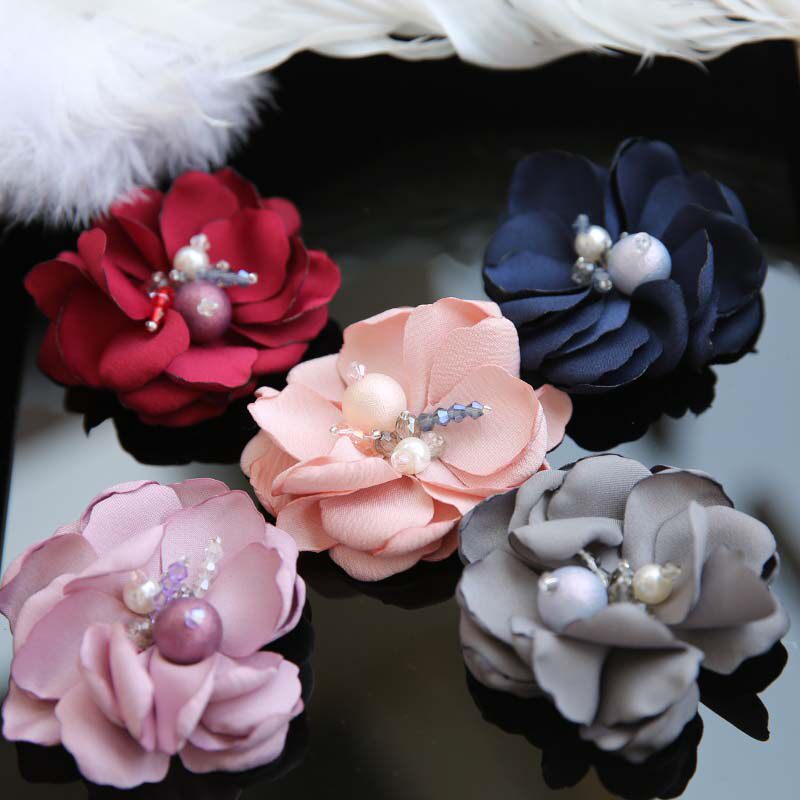 Cloth Art Flowers Snowspun Solid Nail Pearl Flowers Eco-friendly Material Diy Clothes Decorate Small Flowers Handmade Bouquet