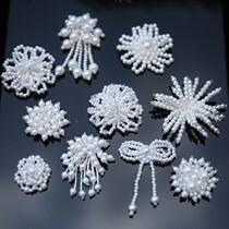 Wedding decal material Three-dimensional flowers Pearl decoration accessories diy accessories Pearl hairpin Hair accessories accessories