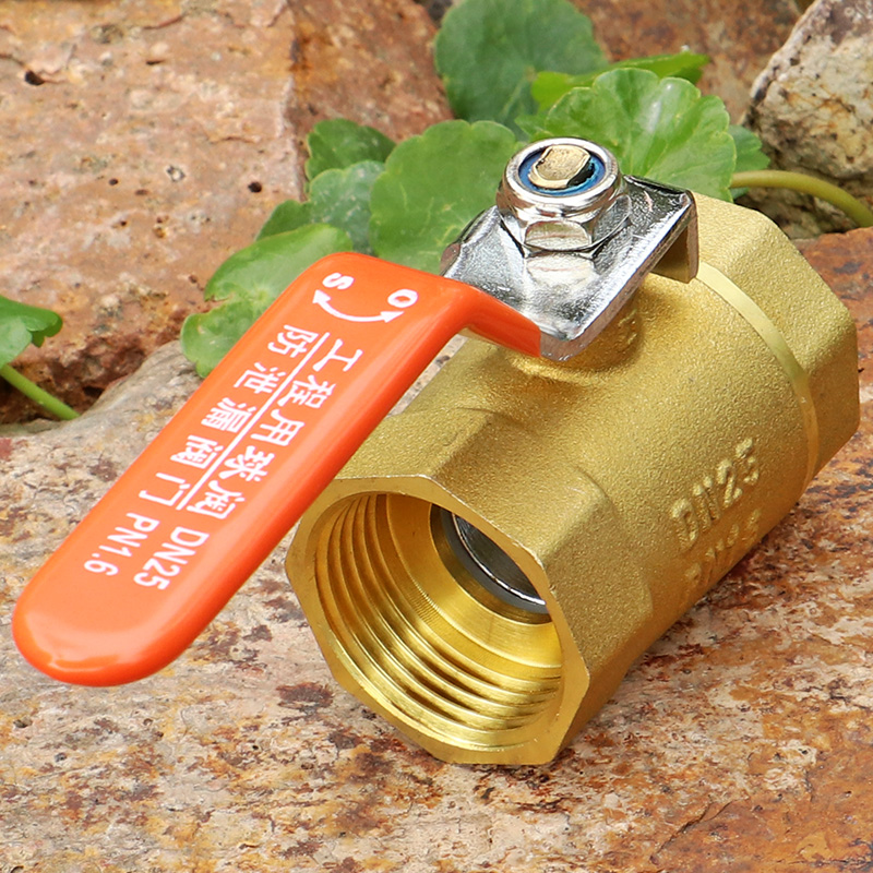 Brass engineering special long handle ball valve four points DN15 six points one inch PN16 large diameter double inner wire pipeline valve
