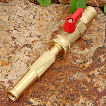 Customized brass household tap water garden hose connector adjustable direct spray shower sprinkler water gun nozzle