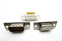 db9 female head nine-hole serial connector RS232 wire type connector white gold-plated female