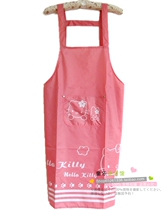 Korean version of the waterproof apron hello Kitty cartoon sleeveless womens fashion overalls kitchen cooking household waist