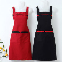 Korean version of the fashion waterproof and oil-proof adult overcoat kitchen household apron cute lady waist mens work clothes customization