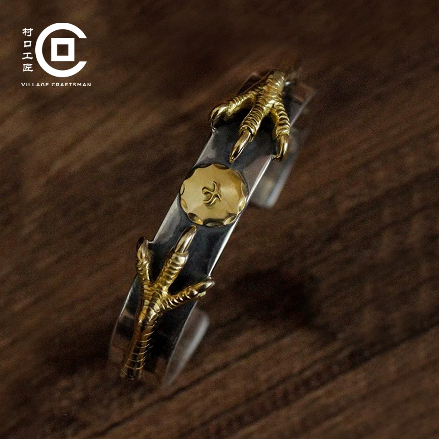 村口工匠 Takahashi Goros goros double gold eagle claw touch gold 18K flat bracelet sterling silver 925 Indian