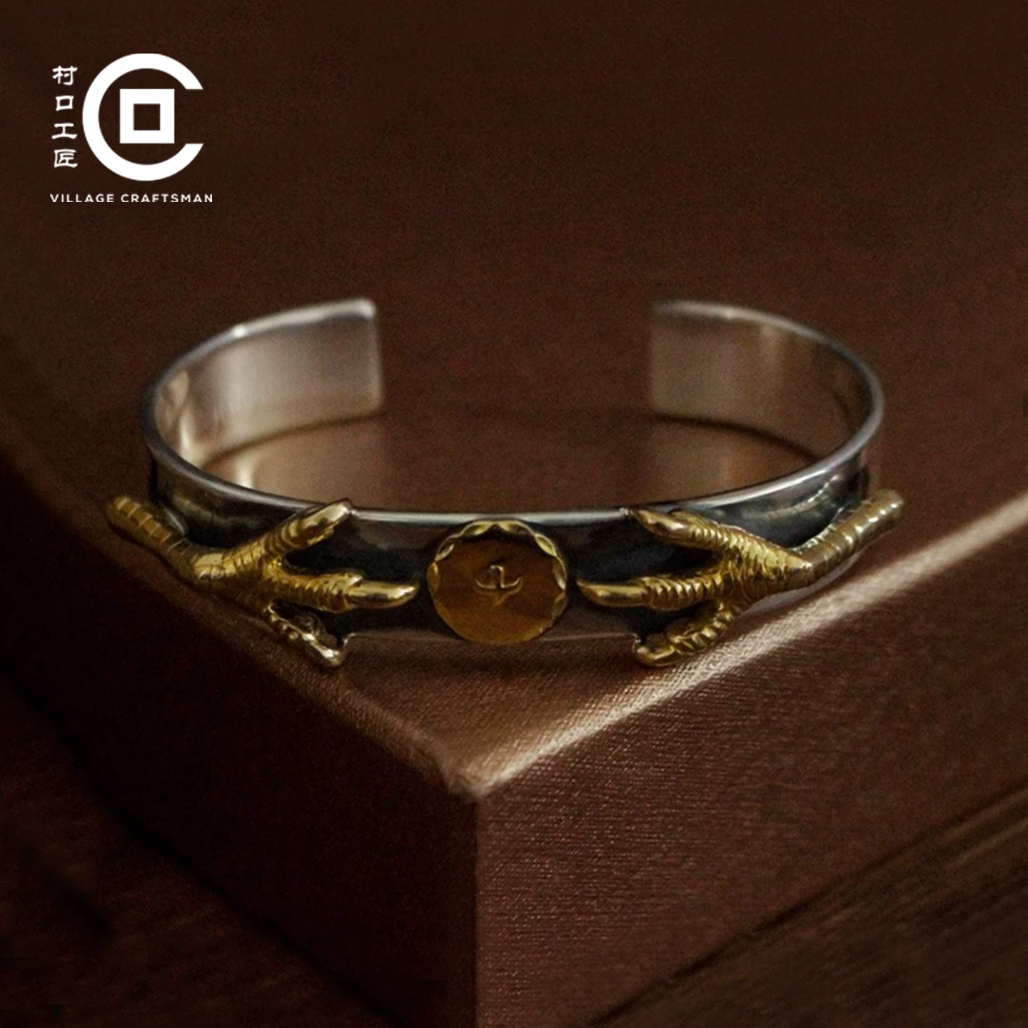 村口工匠 Takahashi Goros goros double gold eagle claw touch gold 18K flat bracelet sterling silver 925 Indian