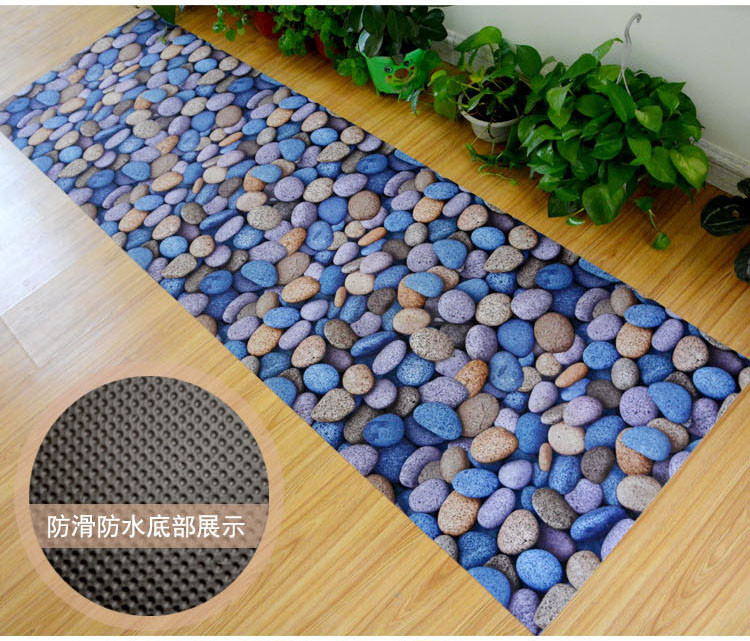 3D có thể được cắt thảm trượt 2mm mỏng tấm thảm chùi chân cửa phòng bếp thuôn dài thảm thảm sống dùng một lần - Thảm sàn xốp sàn nhà