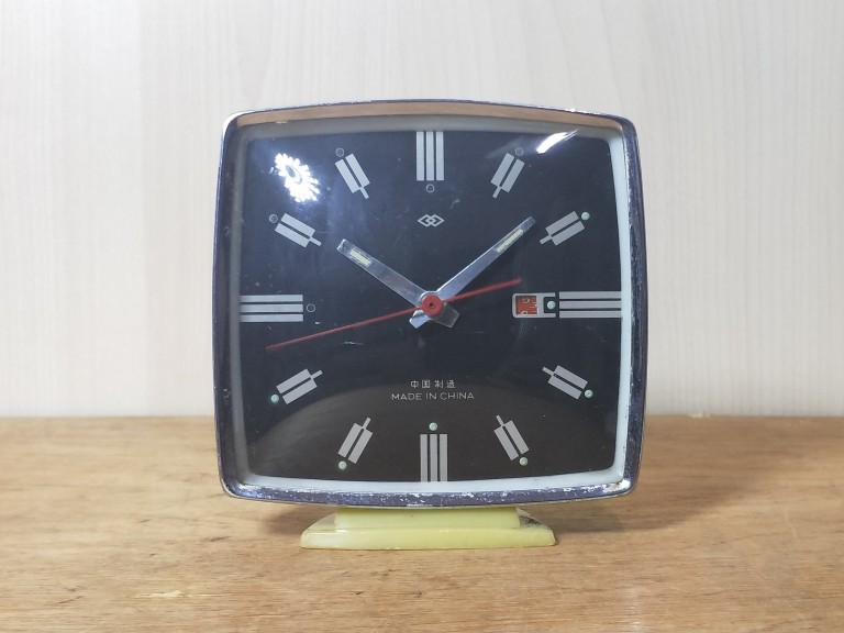 Double Dingling Machinery Alarm Clock Double Dingdia Square Glass Cover Alarm Clock
