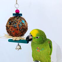 Mu Yue small and medium-sized parrot gnawing toy Sepia ball Rafi grass gnawing string peony tiger skin small sun