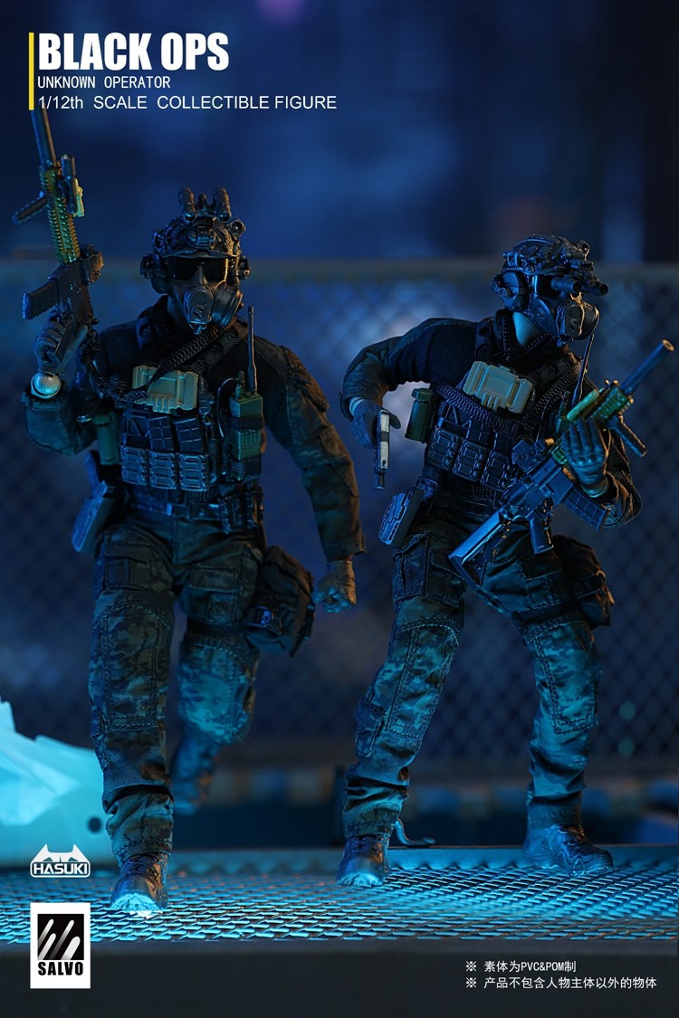 未使用 HASUKI SA01 BLACK OPS 完成品フィギュア 2体セット In Stock New HASUKI SA01 1/12 Black Ops 6