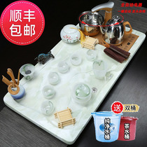 Marble tea tray household simple tea set kettle set fully automatic one light luxury Kung Fu stone tea table set