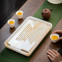Jade Chinese kung fu tea tray household simple tray water storage type tea sea tea tray tea table dry brewing table tea set
