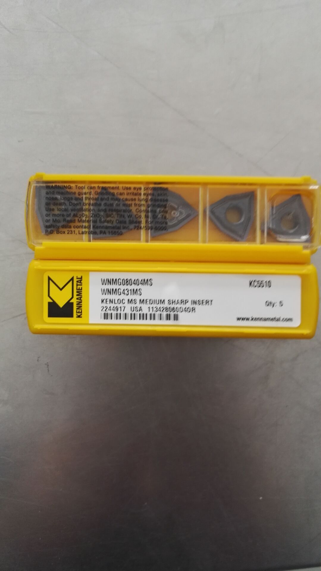 Authentic Kenner blade WNMG080404MS KC5510 Please inquire before shooting Thank you 