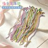 Macaron color bead chain Guka pendant spelled beans