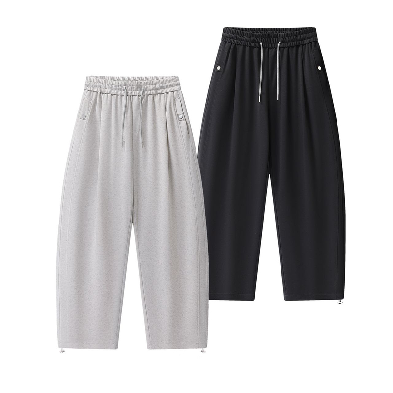 Spring and Summer New Style Cool Air-Layer Casual Pants with Drape Effect, Straight Cut, Slimming, High Elasticity, Versatile Solid Color Long Pants Spring and Summer New Style Cool Air-Layer Casual Pants with Drape Effect, Straight Cut, Slimming, High Elasticity, Versatile Solid Color Long Pants