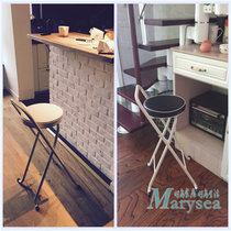 Japanese-style home foldable chair bar chair simple bar chair tall bar chair leisure chair Bridge raft fishing chair high chair