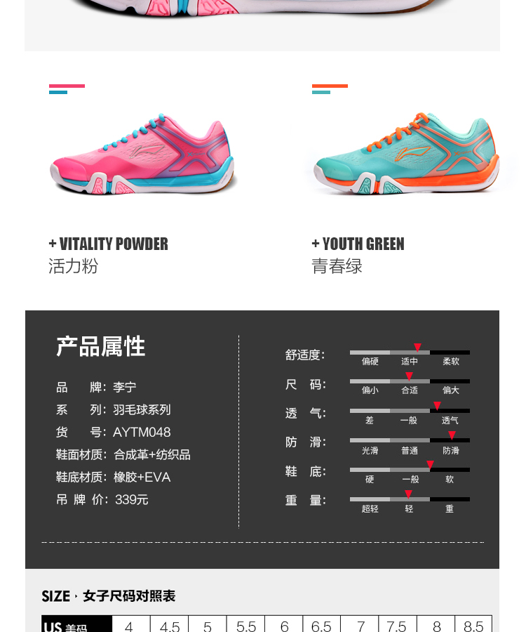 Sản phẩm mới Li Ning giày cầu lông chuyên nghiệp dán giày bay giày nữ thoáng khí chống trượt siêu nhẹ giày thể thao nữ bột - Giày cầu lông giày sneaker chính hãng