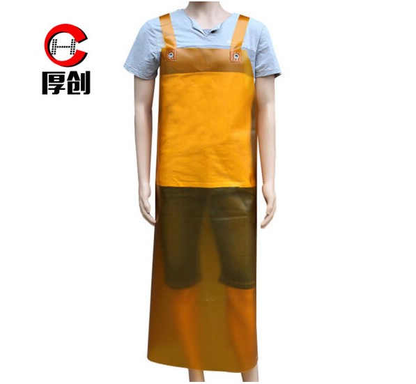 Oxford wear-resistant apron waterproof and oil-proof stone thickened to increase the length of acid and alkali resistant durable Labor protective leather apron