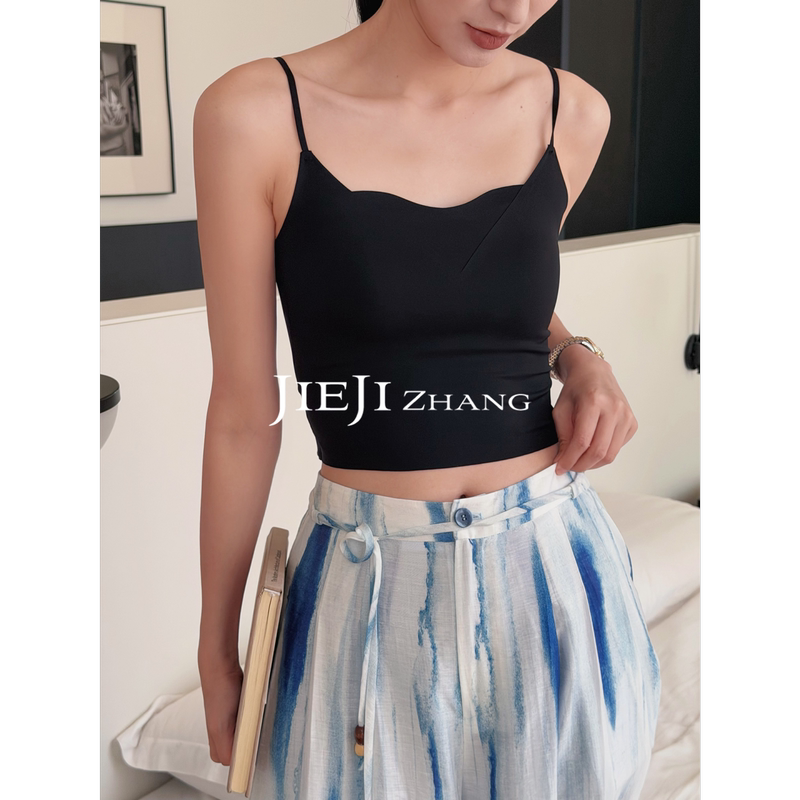 Zhang Qi Jieji Camisole Bra with Cup Pads, Inner Layer, Beautiful Back Top, Skin-Friendly, Breathable, Anti-Exposure Underwear for Women Zhang Qi Jieji Camisole Bra with Cup Pads, Inner Layer, Beautiful Back Top, Skin-Friendly, Breathable, Anti-Exposure Underwear for Women