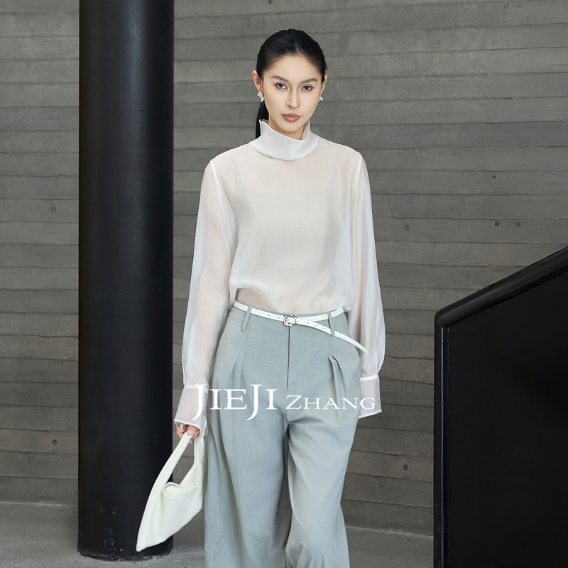 Zhang Qi Jieji Zhang【Breeze】White Shirt for Women, New Autumn Style, High-End, Age-Reducing, Stylish Top Zhang Qi Jieji Zhang【Breeze】White Shirt for Women, New Autumn Style, High-End, Age-Reducing, Stylish Top