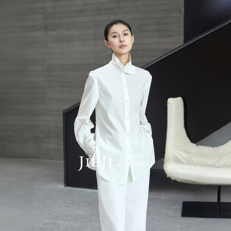 Zhang Qi Jieji Zhang【Zhe Ling Zhi Xiu】2026 Autumn Commuting Shirt Women's Design Long-Sleeve Shirt Zhang Qi Jieji Zhang【Zhe Ling Zhi Xiu】2026 Autumn Commuting Shirt Women's Design Long-Sleeve Shirt