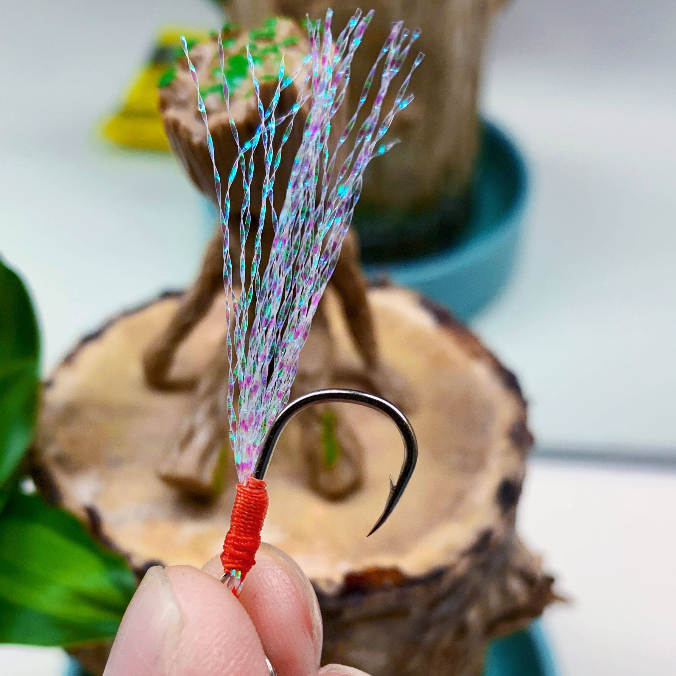 Hongda Luya iron plate single hook front auxiliary hook reinforced with barbed fake bait hook long-range sequin special hook